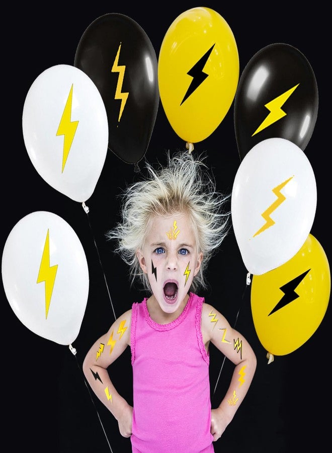 PIBIPAID 50 Pieces Lightning bolt Balloons - for Flash Weather Birthday Gender reveal Baby shower Party Favors Supplies Decorations Balloon - Image 3